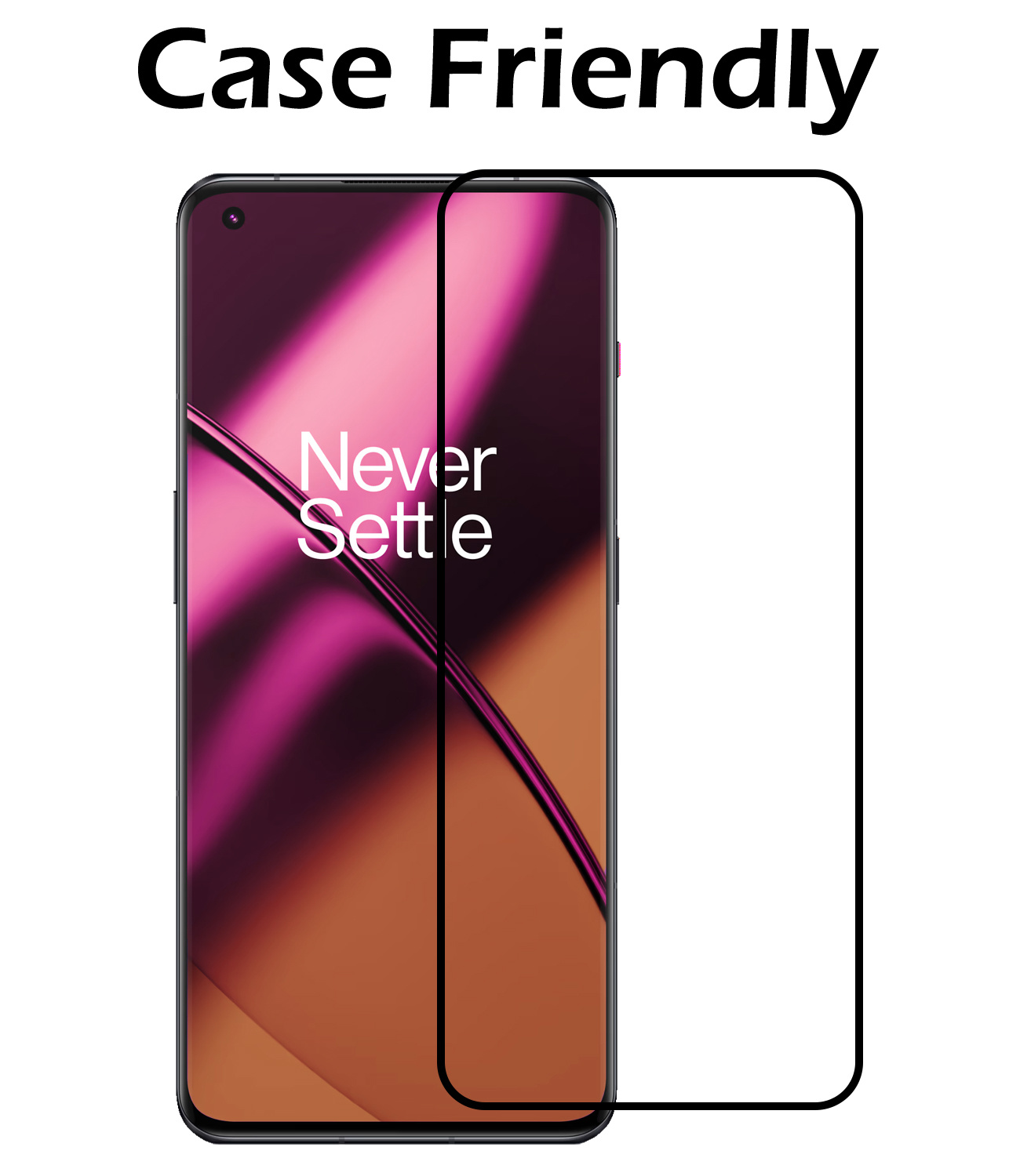 Nomfy Screenprotector Geschikt voor OnePlus 11 Screenprotector Bescherm Glas - Screenprotector Geschikt voor OnePlus 11 Screen Protector Tempered Glass Full Screen Full Cover - 2 PACK