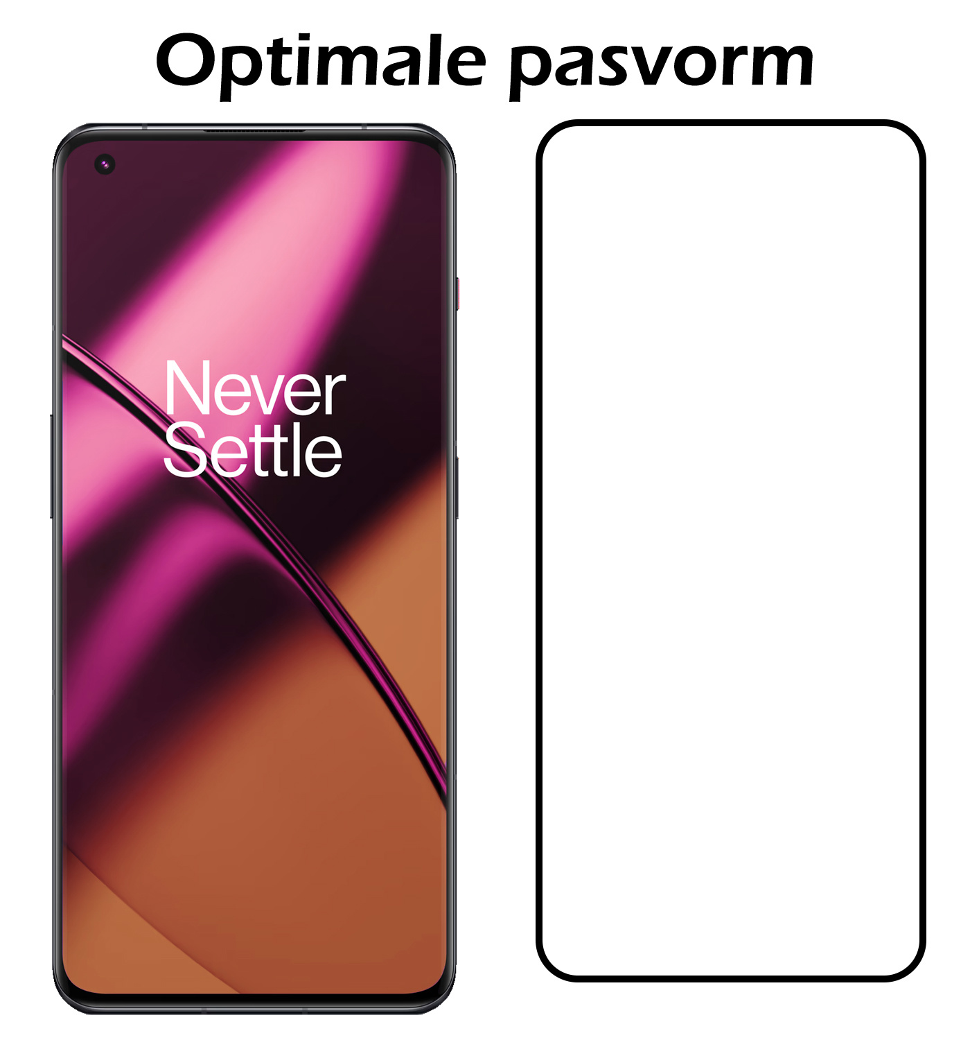 Nomfy Screenprotector Geschikt voor OnePlus 11 Screenprotector Bescherm Glas - Screenprotector Geschikt voor OnePlus 11 Screen Protector Tempered Glass Full Screen Full Cover - 2 PACK