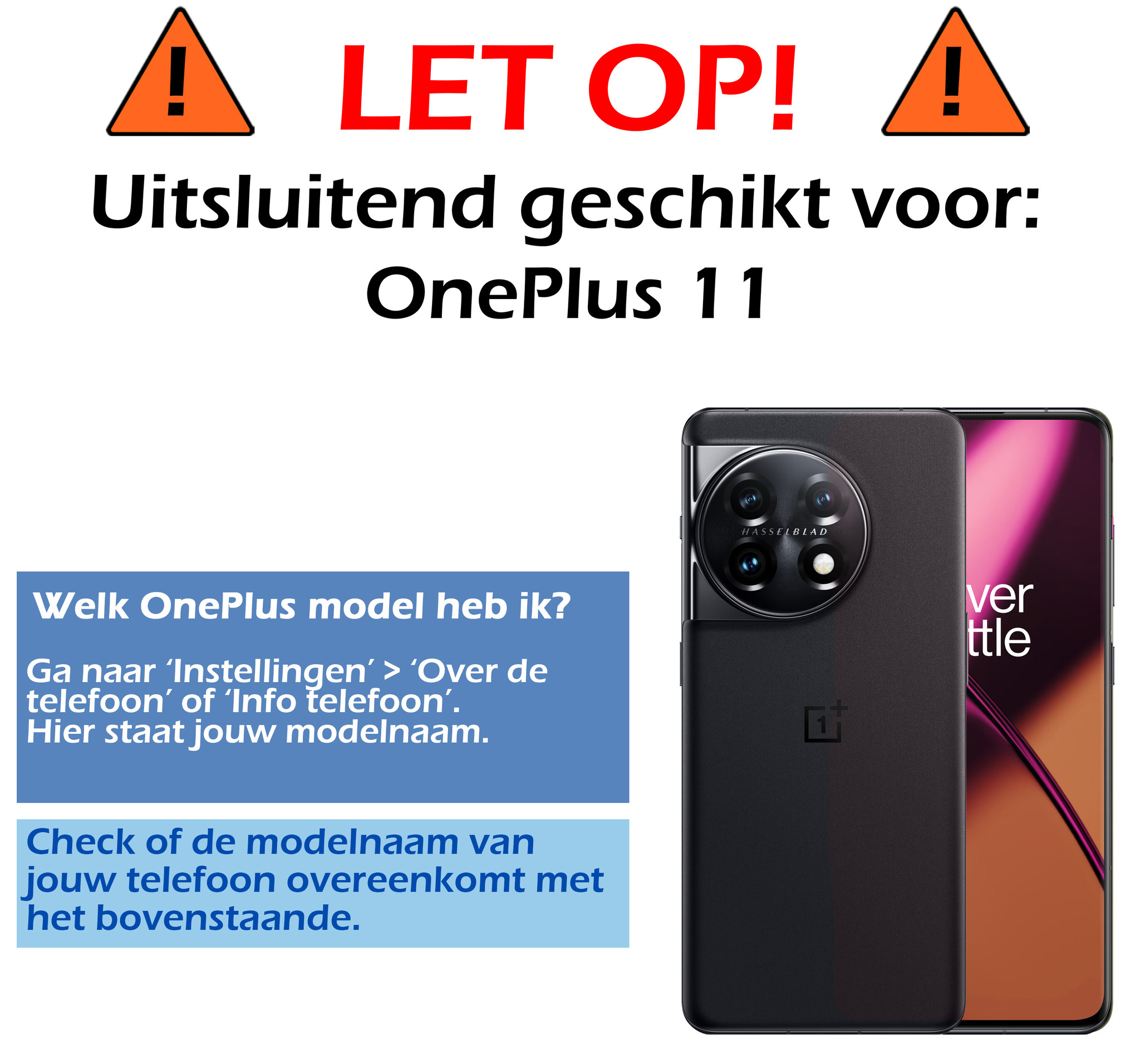 Nomfy Screenprotector Geschikt voor OnePlus 11 Screenprotector Bescherm Glas - Screenprotector Geschikt voor OnePlus 11 Screen Protector Tempered Glass Full Screen Full Cover - 2 PACK