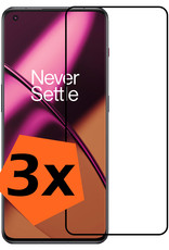Nomfy Screenprotector Geschikt voor OnePlus 11 Screenprotector Bescherm Glas - Screenprotector Geschikt voor OnePlus 11 Screen Protector Tempered Glass Full Screen Full Cover - 3 PACK