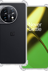 BASEY. Hoes Geschikt voor OnePlus 11 Hoesje Shock Proof Case Hoes Siliconen - Hoesje Geschikt voor OnePlus 11 Hoes Cover Shockproof - Transparant