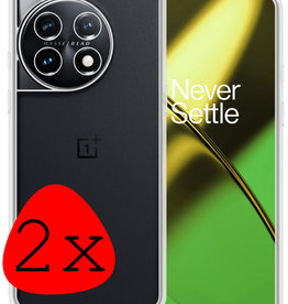 BASEY. BASEY. OnePlus 11 Hoesje Siliconen - Transparant - 2 PACK