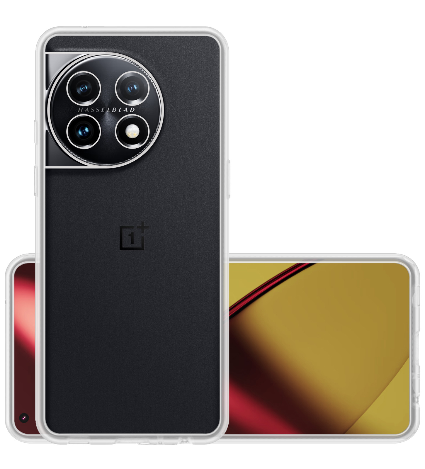 NoXx Hoes Geschikt voor OnePlus 11 Hoesje Cover Siliconen Back Case Hoes - Transparant