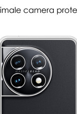 NoXx Hoes Geschikt voor OnePlus 11 Hoesje Cover Siliconen Back Case Hoes - Transparant