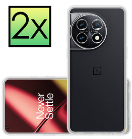 NoXx NoXx OnePlus 11 Hoesje Siliconen - Transparant - 2 PACK