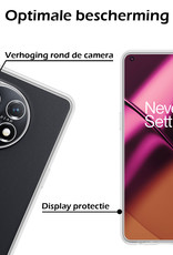 Nomfy Hoesje Geschikt voor OnePlus 11 Hoesje Siliconen Cover Case - Hoes Geschikt voor OnePlus 11 Hoes Back Case - 2-PACK - Transparant