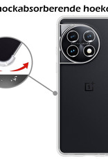 Nomfy Hoesje Geschikt voor OnePlus 11 Hoesje Siliconen Cover Case - Hoes Geschikt voor OnePlus 11 Hoes Back Case - 2-PACK - Transparant