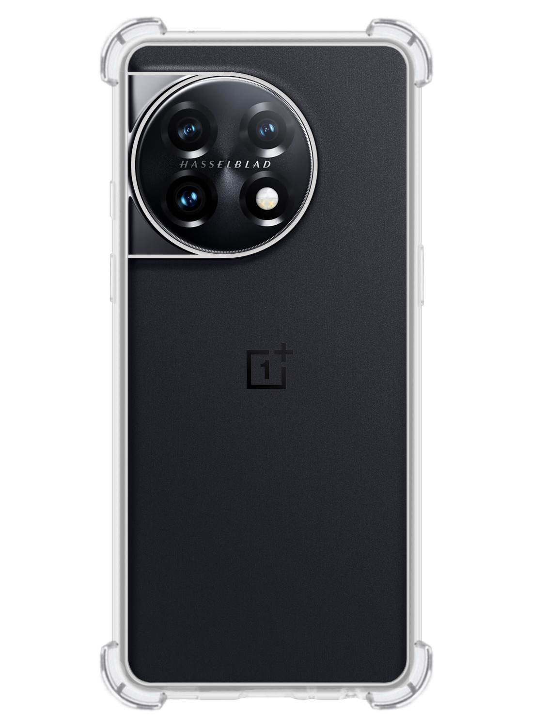 NoXx Hoes Geschikt voor OnePlus 11 Hoesje Siliconen Cover Shock Proof Back Case Shockproof Hoes Met 2x Screenprotector - Transparant