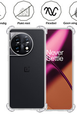 Nomfy Hoesje Geschikt voor OnePlus 11 Hoesje Shock Proof Cover Case Shockproof Met 2x Screenprotector - Hoes Geschikt voor OnePlus 11 Hoes Siliconen Back Case - Transparant