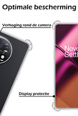Nomfy Hoesje Geschikt voor OnePlus 11 Hoesje Shock Proof Cover Case Shockproof Met 2x Screenprotector - Hoes Geschikt voor OnePlus 11 Hoes Siliconen Back Case - Transparant