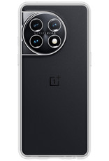 BASEY. Hoes Geschikt voor OnePlus 11 Hoesje Siliconen Back Cover Case Met 2x Screenprotector - Hoesje Geschikt voor OnePlus 11 Hoes Cover Hoesje - Transparant