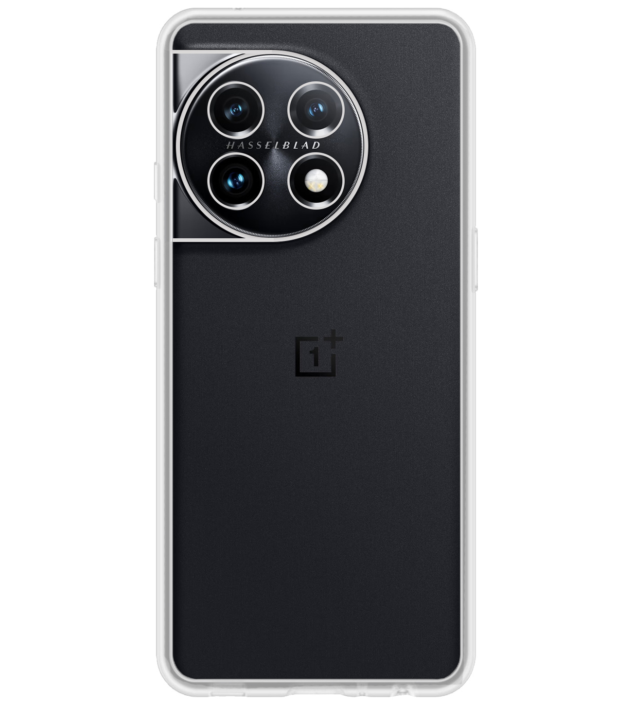 BASEY. Hoes Geschikt voor OnePlus 11 Hoesje Siliconen Back Cover Case Met 2x Screenprotector - Hoesje Geschikt voor OnePlus 11 Hoes Cover Hoesje - Transparant