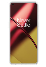 OnePlus 11 Hoesje Back Cover Siliconen Case Hoes Met 2x Screenprotector - Transparant