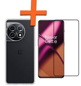 Nomfy Nomfy OnePlus 11 Hoesje Siliconen Met Screenprotector - Transparant