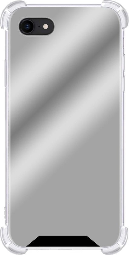 BASEY. Hoes Geschikt voor iPhone 7 Hoesje Shock Proof Case Hoes Siliconen - Hoesje Geschikt voor iPhone 7 Hoes Cover Shockproof - Zilver