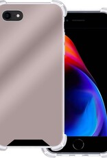 BASEY. Hoes Geschikt voor iPhone 7 Hoesje Shock Proof Case Hoes Siliconen - Hoesje Geschikt voor iPhone 7 Hoes Cover Shockproof - Rosé goud