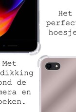 BASEY. Hoes Geschikt voor iPhone 7 Hoesje Shock Proof Case Hoes Siliconen - Hoesje Geschikt voor iPhone 7 Hoes Cover Shockproof - Rosé goud