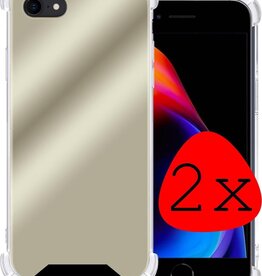 BASEY. 2 PACK - BASEY. iPhone 7 Spiegel hoesje - Goud