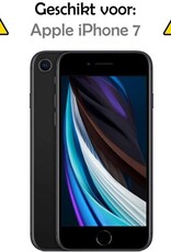 BASEY. Hoes Geschikt voor iPhone 7 Hoesje Shock Proof Case Hoes Siliconen - Hoesje Geschikt voor iPhone 7 Hoes Cover Shockproof - Goud - 2 Stuks