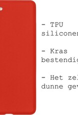 BASEY. Hoes Geschikt voor Samsung S21 Hoesje Siliconen Back Cover Case - Hoesje Geschikt voor Samsung Galaxy S21 Hoes Cover Hoesje - Rood