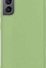 Hoes Geschikt voor Samsung S21 Hoesje Siliconen Back Cover Case - Hoesje Geschikt voor Samsung Galaxy S21 Hoes Cover Hoesje - Groen