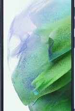 Hoes Geschikt voor Samsung S21 Hoesje Siliconen Back Cover Case - Hoesje Geschikt voor Samsung Galaxy S21 Hoes Cover Hoesje - Donkerblauw