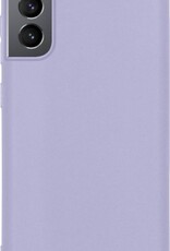 BASEY. Hoes Geschikt voor Samsung S21 Hoesje Siliconen Back Cover Case - Hoesje Geschikt voor Samsung Galaxy S21 Hoes Cover Hoesje - Lila
