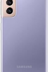 BASEY. Hoes Geschikt voor Samsung S21 Hoesje Siliconen Back Cover Case - Hoesje Geschikt voor Samsung Galaxy S21 Hoes Cover Hoesje - Transparant - 2 Stuks
