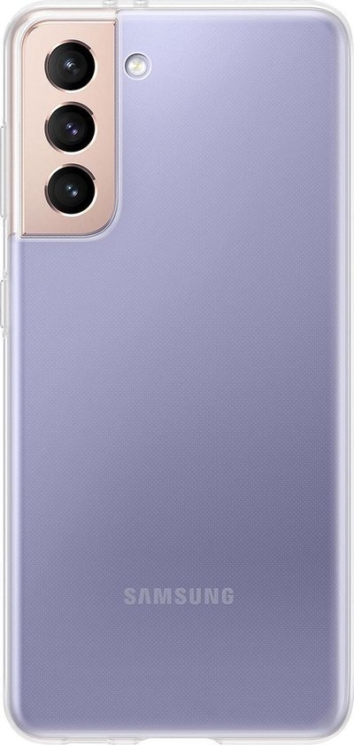Hoes Geschikt voor Samsung S21 Hoesje Siliconen Back Cover Case - Hoesje Geschikt voor Samsung Galaxy S21 Hoes Cover Hoesje - Transparant - 2 Stuks