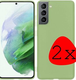 BASEY. 2 PACK - BASEY Samsung Galaxy S21 hoesje siliconen - Groen