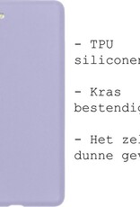 BASEY. Hoes Geschikt voor Samsung S21 Hoesje Siliconen Back Cover Case - Hoesje Geschikt voor Samsung Galaxy S21 Hoes Cover Hoesje - Lila - 2 Stuks