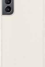 Hoes Geschikt voor Samsung S21 Plus Hoesje Siliconen Back Cover Case - Hoesje Geschikt voor Samsung Galaxy S21 Plus Hoes Cover Hoesje - Wit
