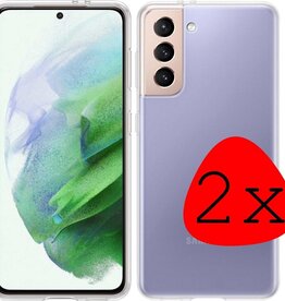 BASEY. 2 PACK - BASEY Samsung Galaxy S21 Plus hoesje siliconen - Transparant