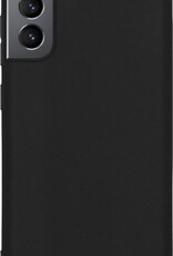 Hoes Geschikt voor Samsung S21 Plus Hoesje Siliconen Back Cover Case - Hoesje Geschikt voor Samsung Galaxy S21 Plus Hoes Cover Hoesje - Zwart - 2 Stuks