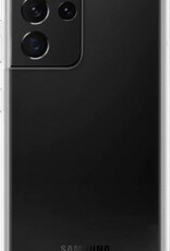 BASEY. Hoes Geschikt voor Samsung S21 Ultra Hoesje Siliconen Back Cover Case - Hoesje Geschikt voor Samsung Galaxy S21 Ultra Hoes Cover Hoesje - Transparant