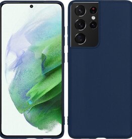 BASEY. BASEY Samsung Galaxy S21 Ultra hoesje siliconen - Donkerblauw