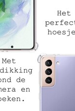 BASEY. Hoes Geschikt voor Samsung S21 Plus Hoesje Shock Proof Case Hoes Siliconen - Hoesje Geschikt voor Samsung Galaxy S21 Plus Hoes Cover Shockproof - Transparant