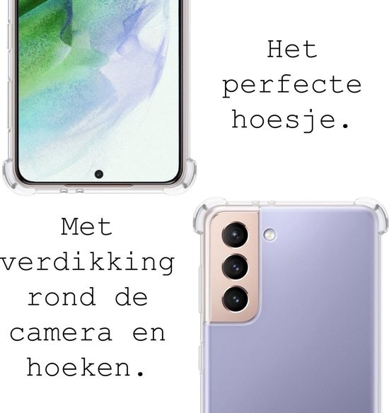 BASEY. Hoes Geschikt voor Samsung S21 Plus Hoesje Shock Proof Case Hoes Siliconen - Hoesje Geschikt voor Samsung Galaxy S21 Plus Hoes Cover Shockproof - Transparant