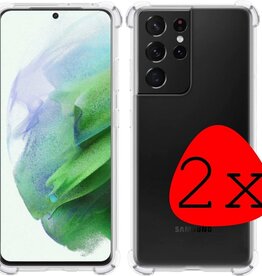 BASEY. BASEY Samsung Galaxy S21 Ultra hoesje shock proof - 2 PACK
