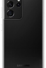 BASEY. Hoes Geschikt voor Samsung S21 Ultra Hoesje Shock Proof Case Hoes Siliconen - Hoesje Geschikt voor Samsung Galaxy S21 Ultra Hoes Cover Shockproof - Transparant - 2 Stuks