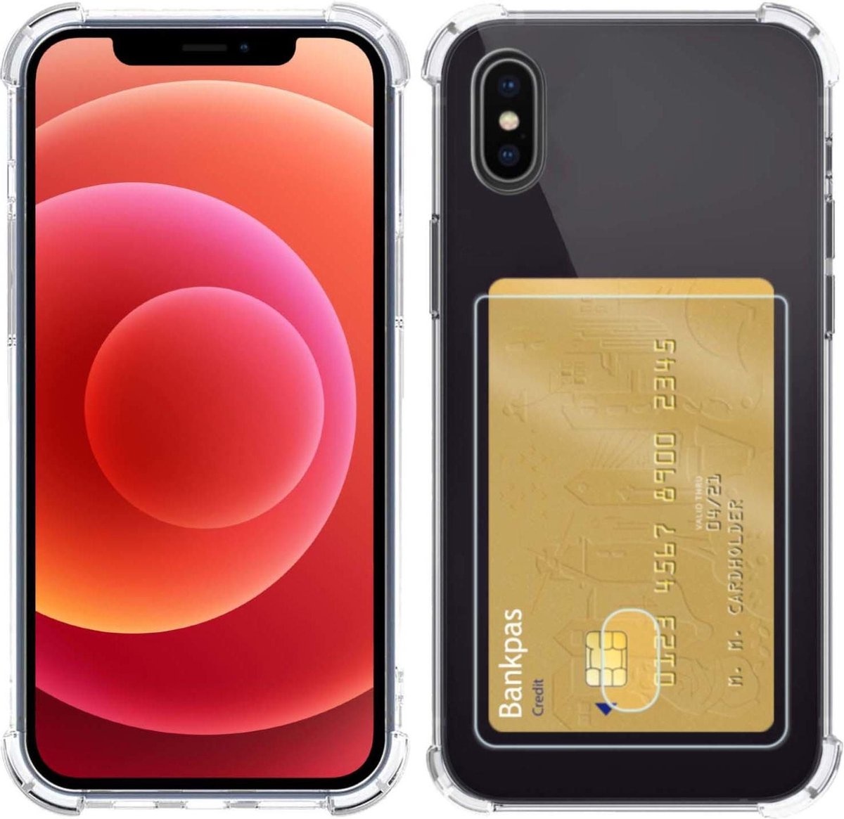 BASEY. Hoes Geschikt voor iPhone Xs Hoesje Shock Proof Case Hoes - Hoesje Geschikt voor iPhone Xs Hoes Cover Shockproof - Transparant