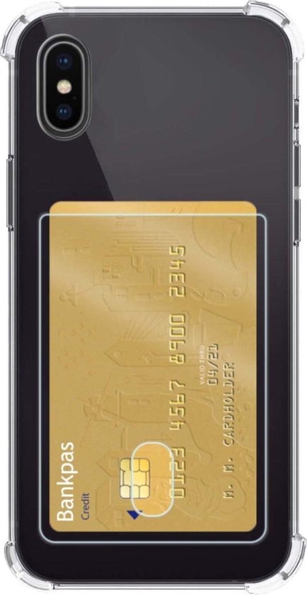 BASEY. Hoes Geschikt voor iPhone Xs Hoesje Shock Proof Case Hoes - Hoesje Geschikt voor iPhone Xs Hoes Cover Shockproof - Transparant - 2 Stuks