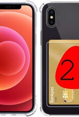 BASEY. Hoes Geschikt voor iPhone X/Xs Hoesje Shock Proof Case Hoes - Hoesje Geschikt voor iPhone X/Xs Hoes Cover Shockproof - Transparant - 2 Stuks