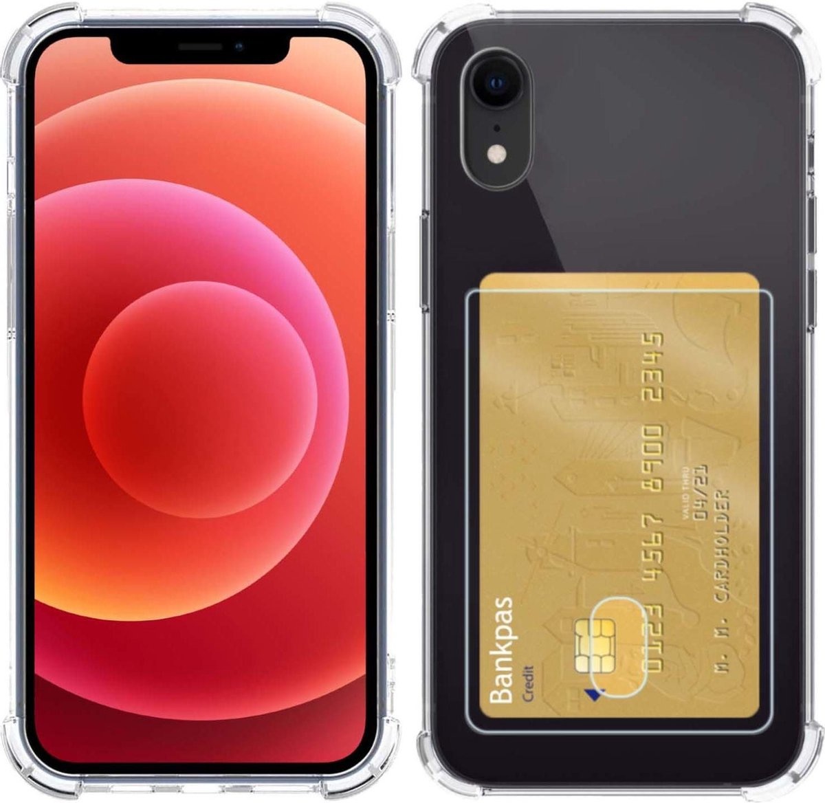 BASEY. Hoes Geschikt voor iPhone XR Hoesje Shock Proof Case Hoes - Hoesje Geschikt voor iPhone XR Hoes Cover Shockproof - Transparant