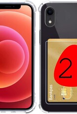 BASEY. Hoes Geschikt voor iPhone XR Hoesje Shock Proof Case Hoes - Hoesje Geschikt voor iPhone XR Hoes Cover Shockproof - Transparant - 2 Stuks