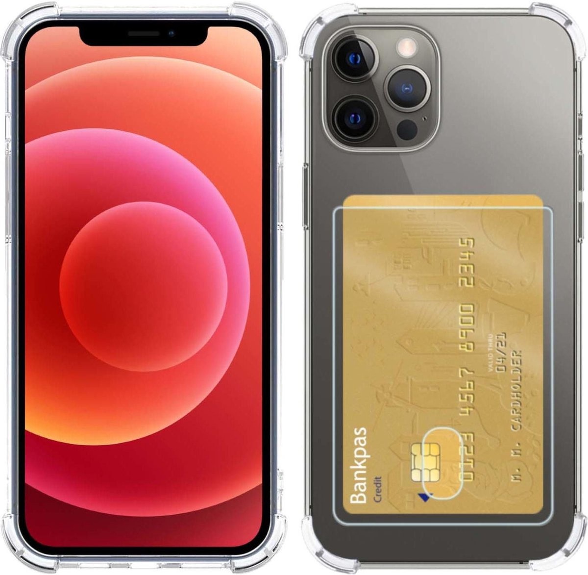 BASEY. Hoes Geschikt voor iPhone 11 Pro Hoesje Shock Proof Case Hoes - Hoesje Geschikt voor iPhone 11 Pro Hoes Cover Shockproof - Transparant