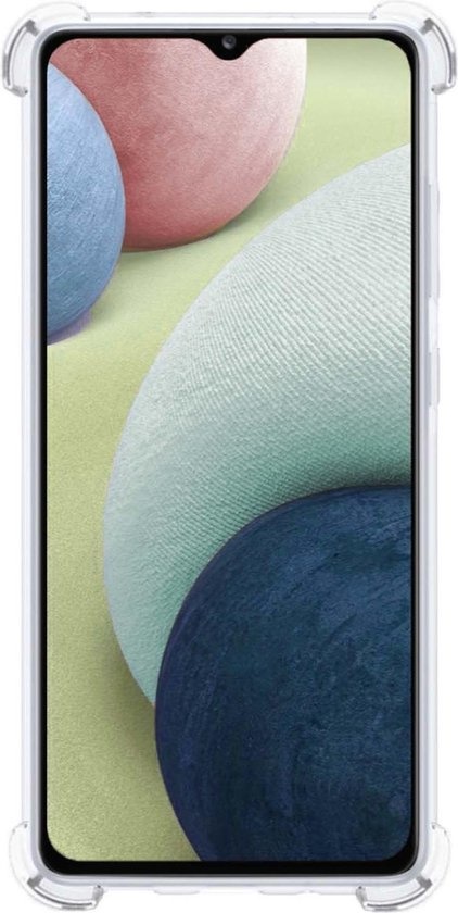 BASEY. Hoes Geschikt voor Samsung A12 Hoesje Shock Proof Case Hoes - Hoesje Geschikt voor Samsung Galaxy A12 Hoes Cover Shockproof - Transparant - 2 Stuks