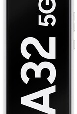 Hoes Geschikt voor Samsung A32 5G Hoesje Shock Proof Case Hoes - Hoesje Geschikt voor Samsung Galaxy A32 5G Hoes Cover Shockproof - Transparant - 2 Stuks