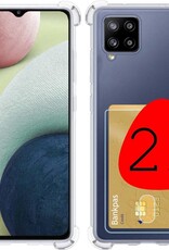 BASEY. Hoes Geschikt voor Samsung A42 Hoesje Shock Proof Case Hoes - Hoesje Geschikt voor Samsung Galaxy A42 Hoes Cover Shockproof - Transparant - 2 Stuks