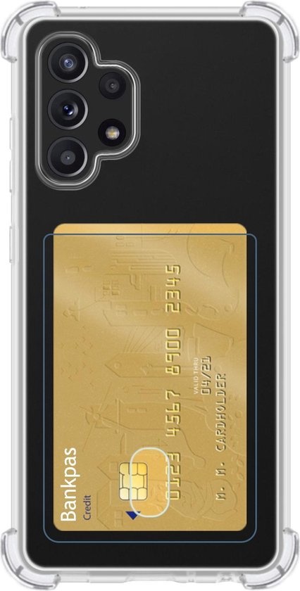 BASEY. Hoes Geschikt voor Samsung A52 Hoesje Shock Proof Case Hoes - Hoesje Geschikt voor Samsung Galaxy A52 Hoes Cover Shockproof - Transparant - 2 Stuks